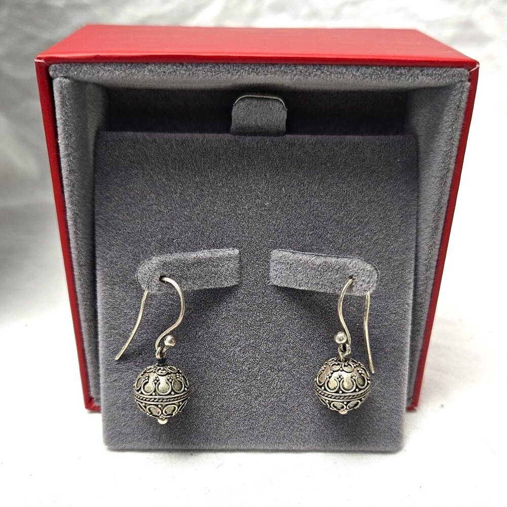 Handmade Silver Globe Earrings